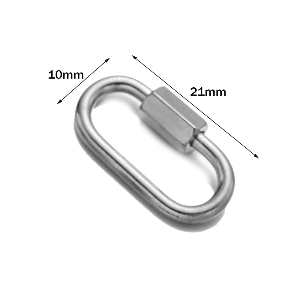 Lot Stainless Steel Fastener Carabiner Screw Clasps Connectors DIY