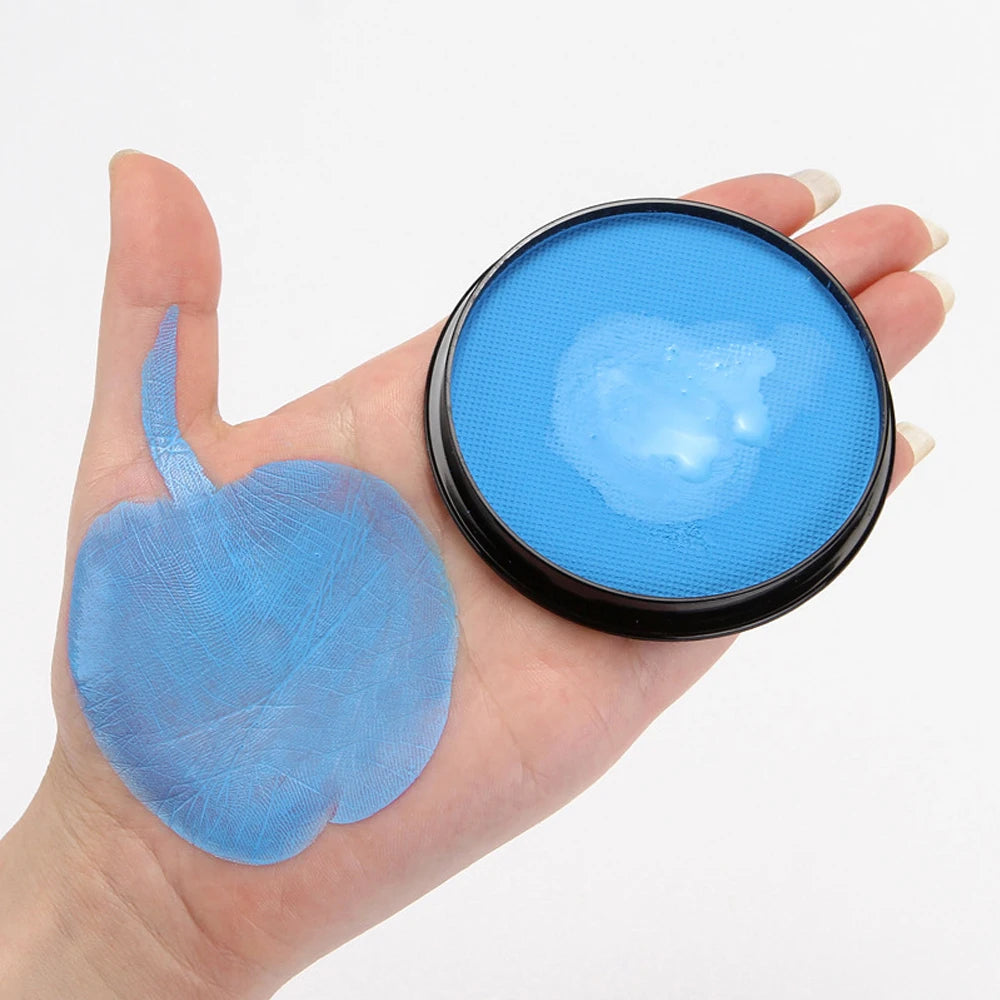 Water-Activated Face Body Painting Palette,Monochromatic 30g Halloween Festive Washable Face and Body Paint set Makeup Cosmetic Oasis Select 07
