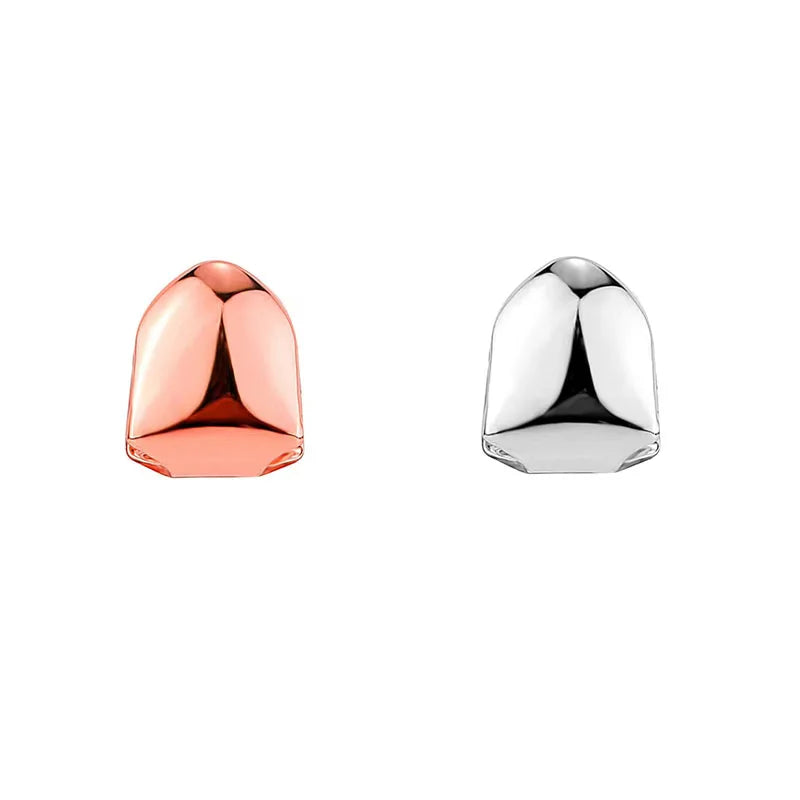 1/2/3/4pcs Fashion Gold Color Small Single Tooth Cap Grills Hip Hop Style Teeth Grill Golden Dental Braces Teeth Makeup Tools Oasis Select 2pcs mix 1