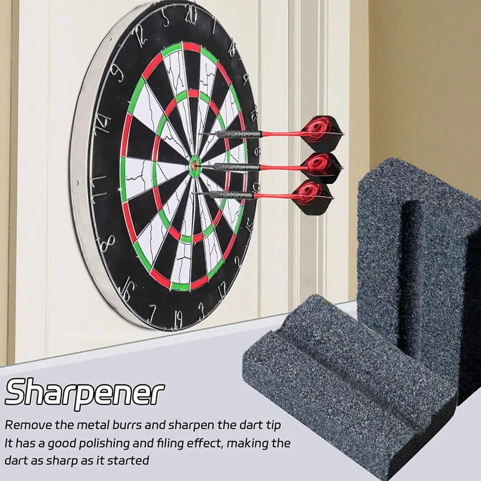 Dart Sharpener V-Shape Darts Sharpenning Tool Grinder Sharpener Portable Tip Point Dart Sharpening Stone Dart Sharpener Tools Oasis Select