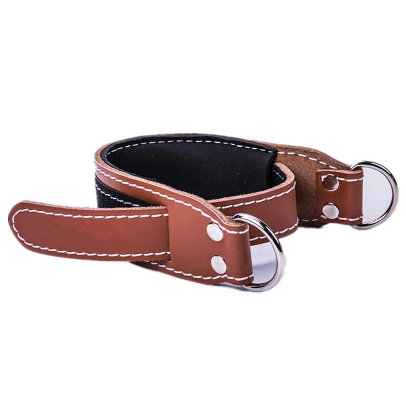 Cowhide Leather Ankle Straps – Adjustable D-Ring Gym Cuffs