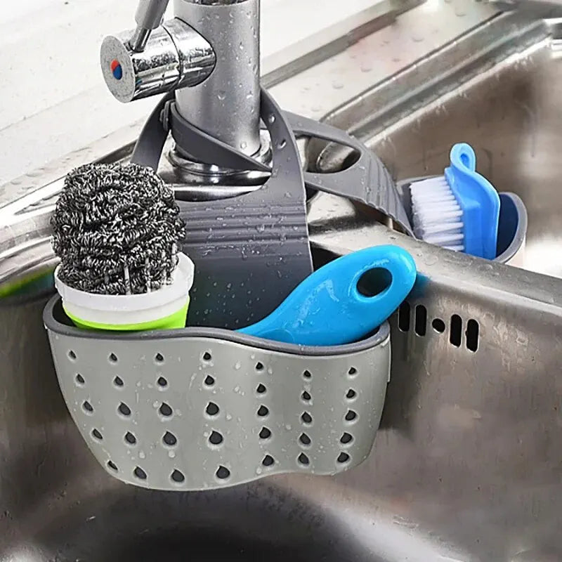Adjustable Sink Drain Basket – Hanging Sponge & Soap Holder Sink Drain Basket Oasis Select
