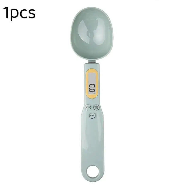 1/2Pcs Digital Measuring Spoon Scale Easy to Clean LCD Display 0.1-500g Food Weighing Tool for Kitchen Baking Pet Food Measuring Oasis Select Light green