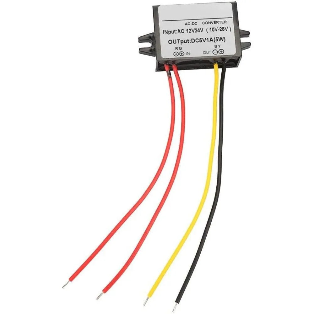 AC 12V 24V To DC 5V 1A Buck Converter Power Supply Converter AC To DC Power Supply Module IP67 For Car Screen Monitor Camera Fan Oasis Select 12V 24V to 5V 1A