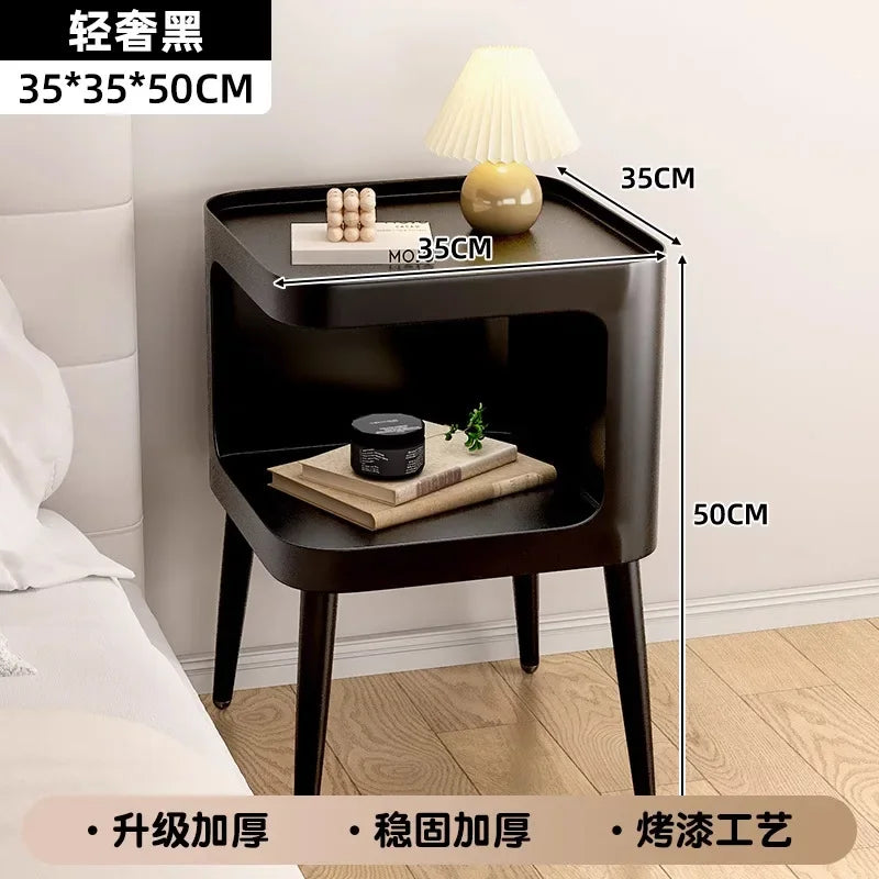 Cream wind living room sofa side table bedside table wrought iron creative bedside small coffee table small table Oasis Select Light luxury black