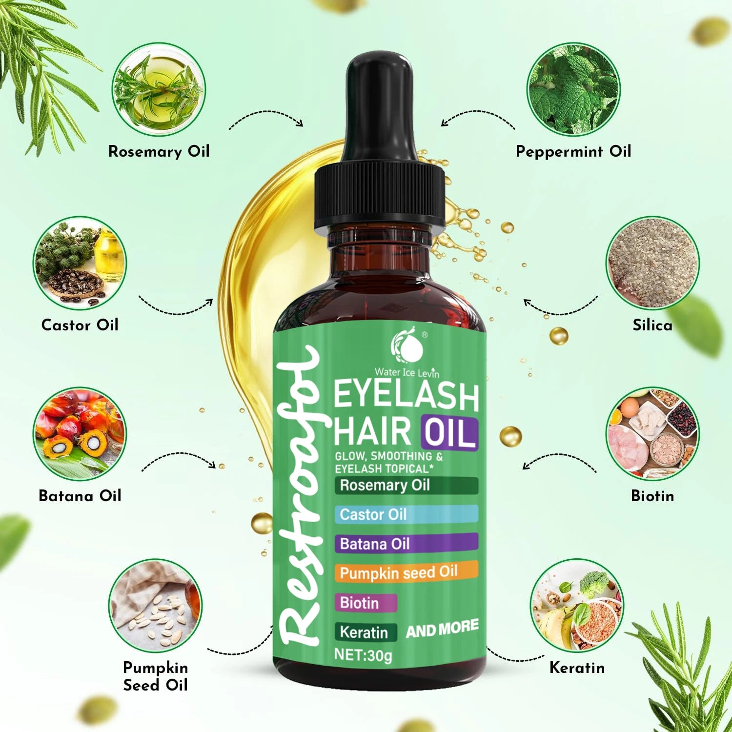 Plant-Based Castor Oil for Lashes, Hair & Nails | Moisturizing Castor Beauty Oil Oasis Select