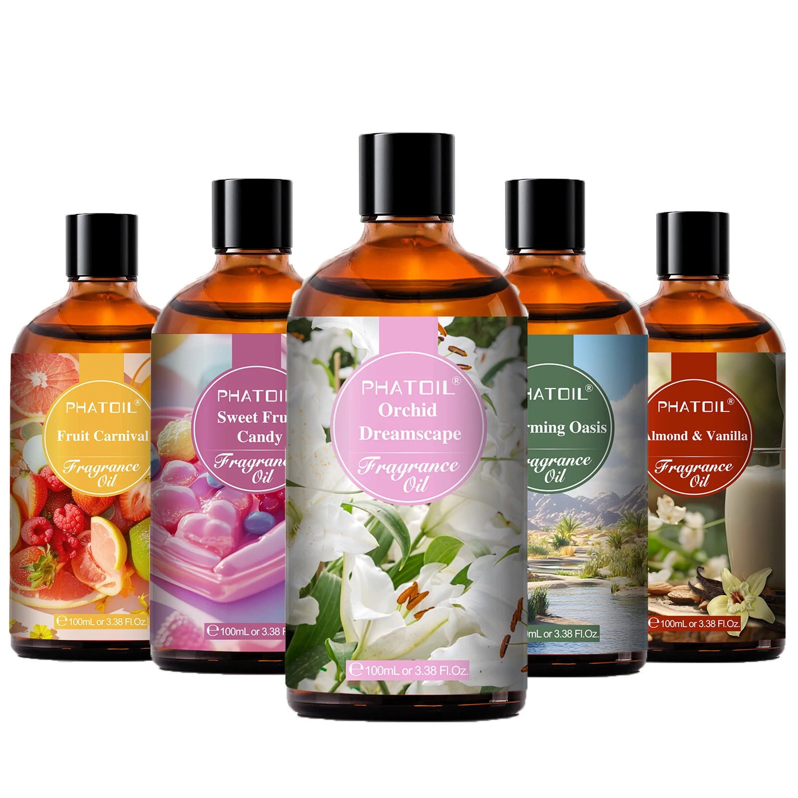 PHATOIL 100ml Fragrance Oil with Dropper | 15 Scents for DIY