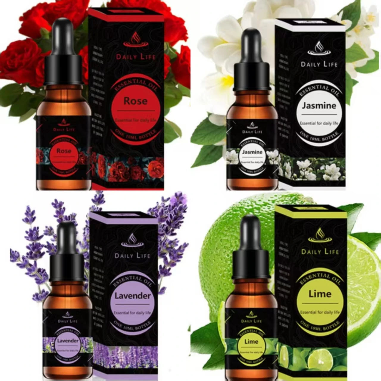 4PCS*10ml Essences Kit for Aromatherapy Machine Diffuser and Hydrosoluble Environment Humidifier Oasis Select B 10ml