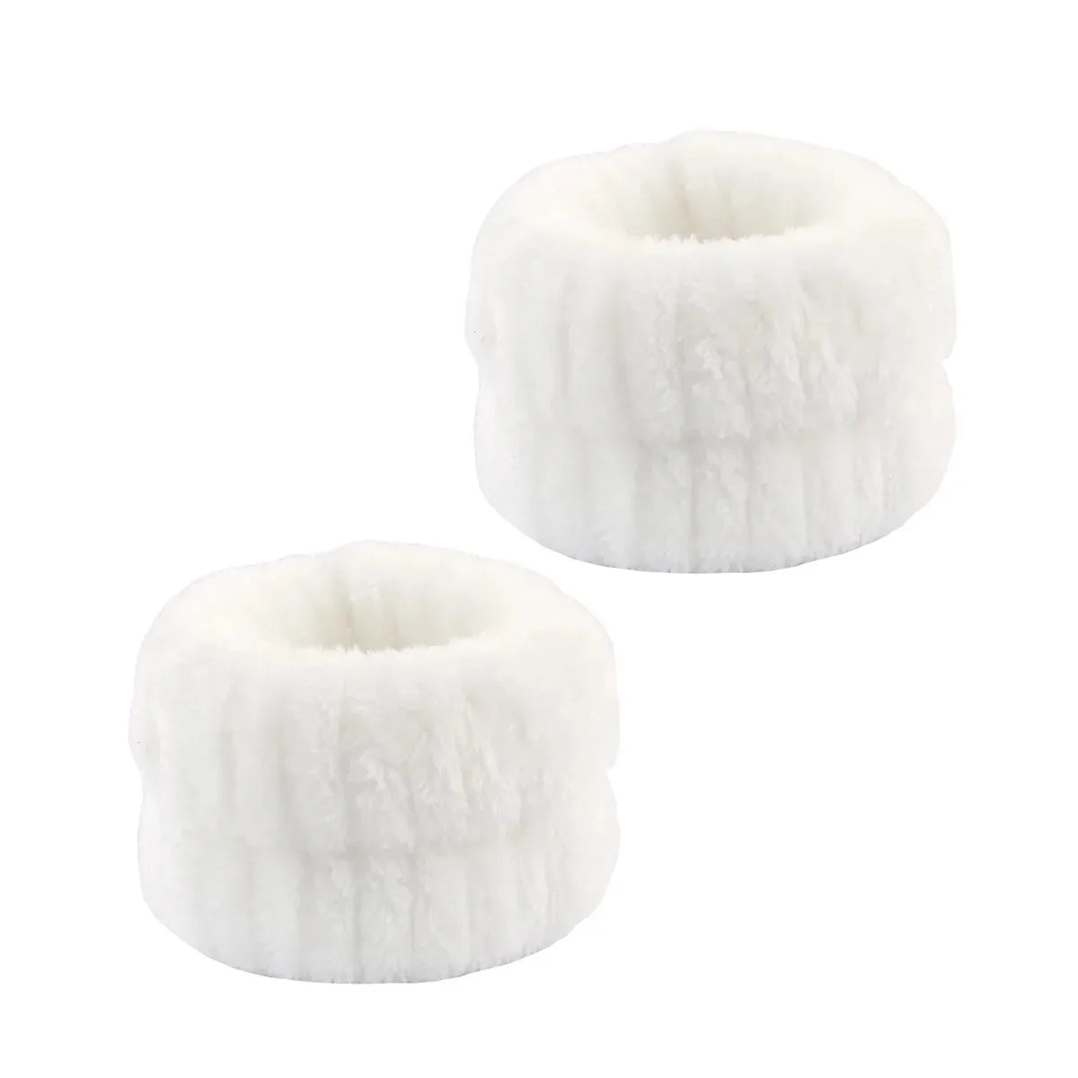 Wash Face Headbands For Women Coral Fleece Hair Bands Cuff Waterproof Bands Absorbent Wristbands Head Band Hair Accessories Set Oasis Select White 2Pcs Coral fleece