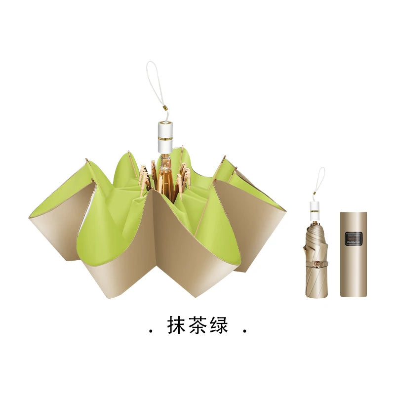 Titanium Silver Double Vinyl Sunshade Umbrella UV Protection Radiation Protection Super Sun Protection Rain Umbrella Oasis Select 18