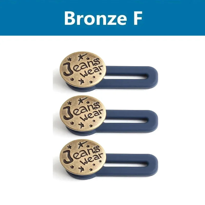 3/6/9pcs Jeans And Pants Button Extenders Universal Wait Expanander For Women And Men Instant Band Extension Solution Oasis Select 3pcs Bronze F