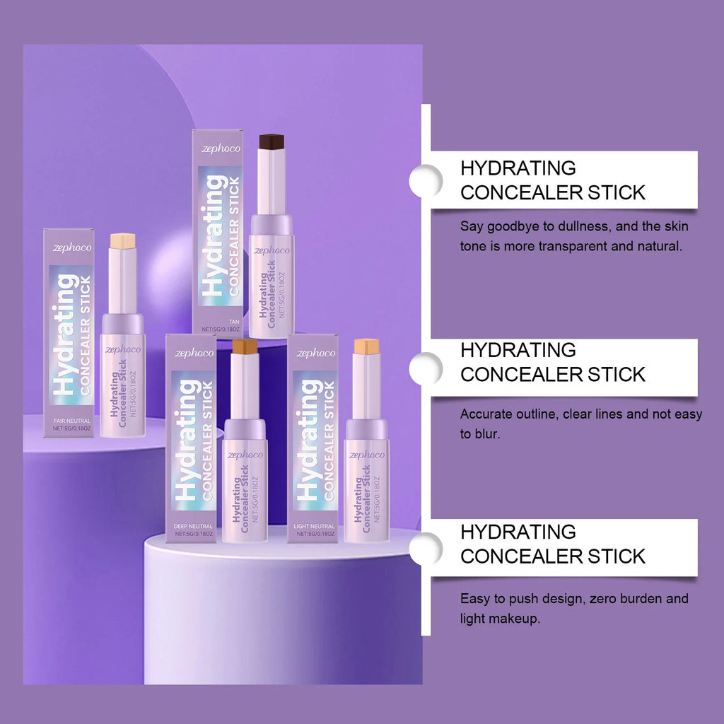 Zephoco Contour & Concealer Stick – Lightweight Long-Wear