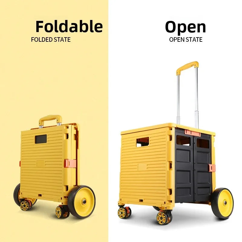 Multi-functional grocery shopping cart storage box trolley household folding stair climbing trolley Oasis Select