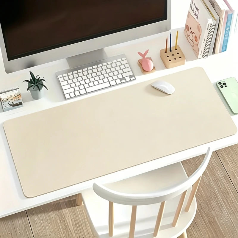 1pc Large Faux Leather Mouse Pad, Non-Slip Waterproof Desk Pad for Office, Easy To Clean Computer Mat Mouse Pads, Gaming Desk Oasis Select