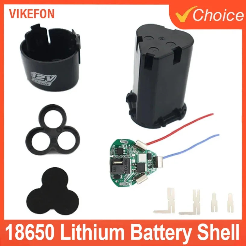 18650 Lithium Battery Shell PCB 12V Black Battery Protection Board Plastic Shell Suitable For Repairing And Assembling Batteries Oasis Select