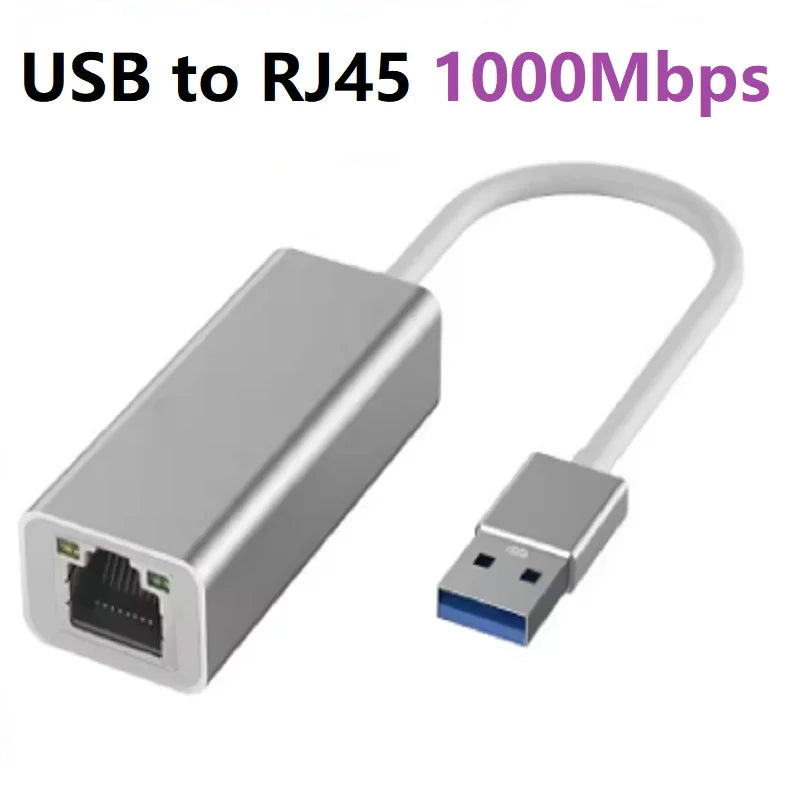 ﻿ Type C USB Ethernet Adapter 1000/100Mbps USB to RJ45 Type C to R45 Lan Network USB Cable 1000Mbps For MacBook PC Windows Oasis Select USB 1000Mbps