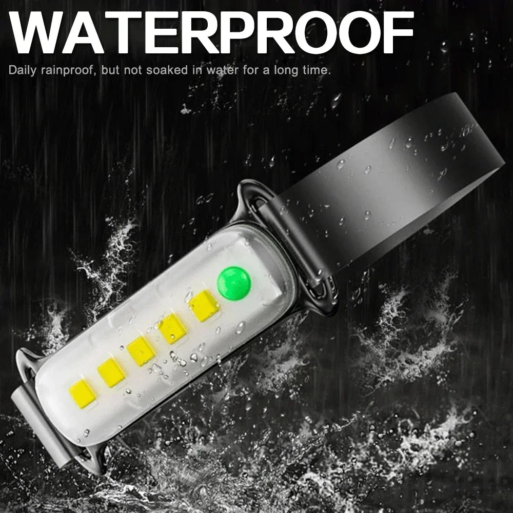 COB LED Headlamp Waterproof Mini LED Flashlight Fishing Head Lamp LED Flashlight Camping Hiking Lamp Working Camping Head Light Oasis Select