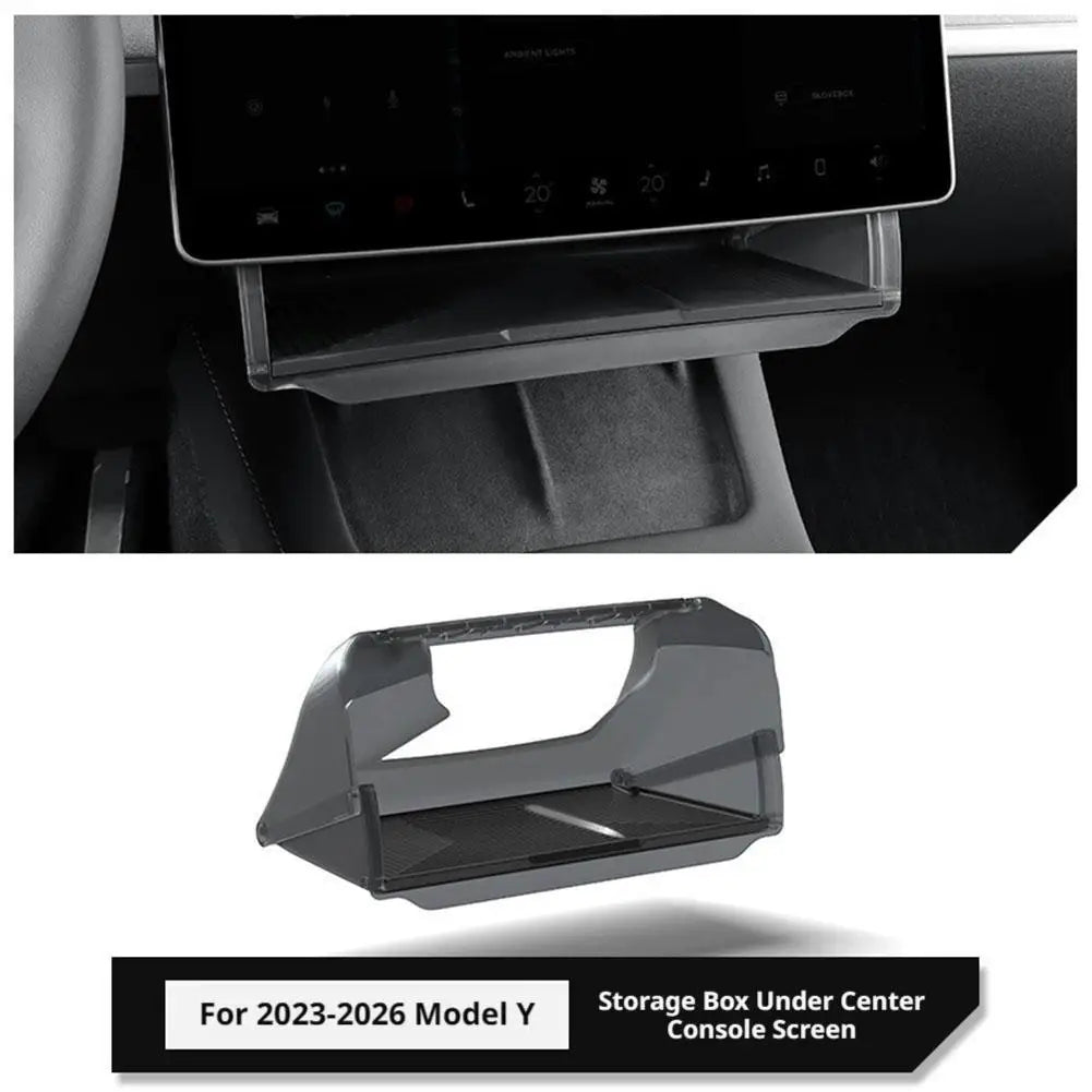 For Tesla Model 3 Y Screen Behind Storage Box Hidden Organizer Tray Refreshed Model Dashboard Interior Accessories Oasis Select B