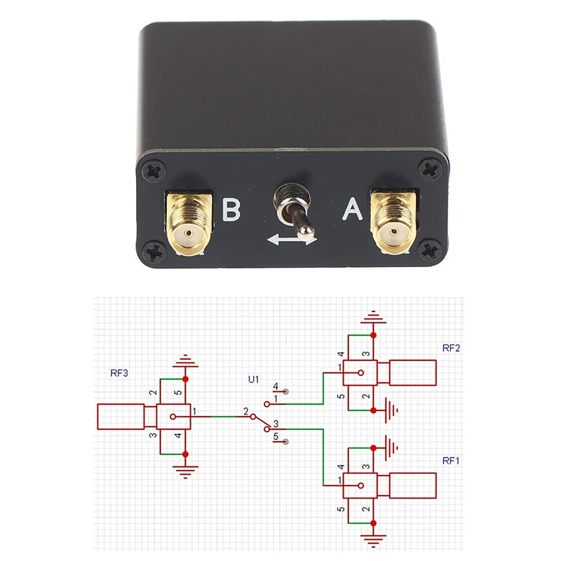 New Manual Aantenna Switch RF Switch High Frequency Switch 10W Portable SMA Transceivers Radio Switch Oasis Select