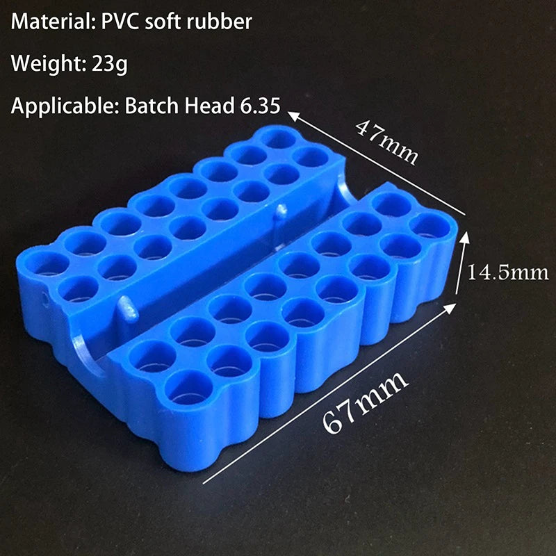 2pcs Bit Holder 32 Holes Bit Hex Shank Organiser Screwdriver Bit Holder Drill For Storage For 6.35MM Shank Storage Box Oasis Select