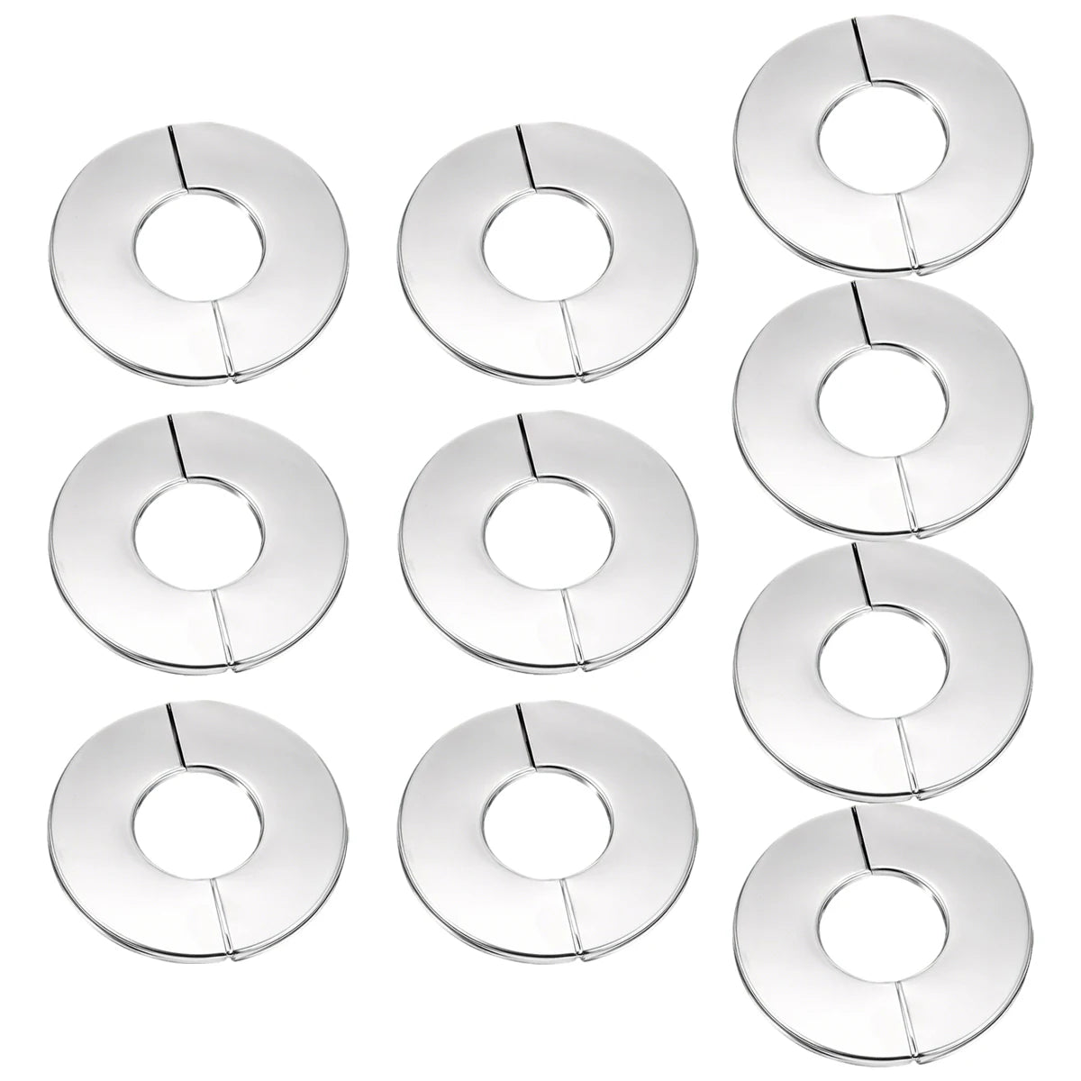 5/10 PCS Escutcheon Plate Stainless Steel Escutcheon Plate 28mm 1.1" Round Pipe Cover for Kitchen Bathroom Faucet Holes Oasis Select 10pcs