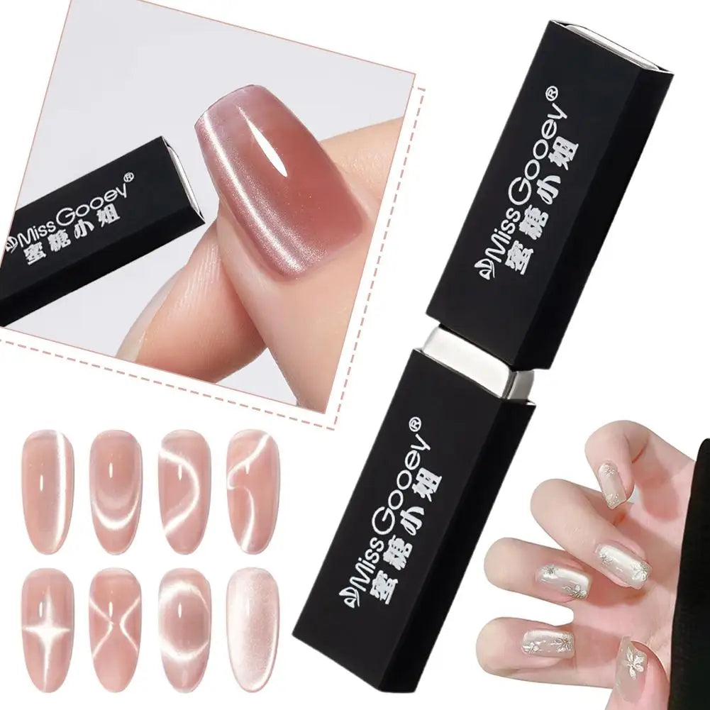 Double Head Nail Magnet Bar With Protective Cover Strong Cat Eye Magnet Tool French Nail Art Magnet Manicure Tool For Gel Polish Oasis Select