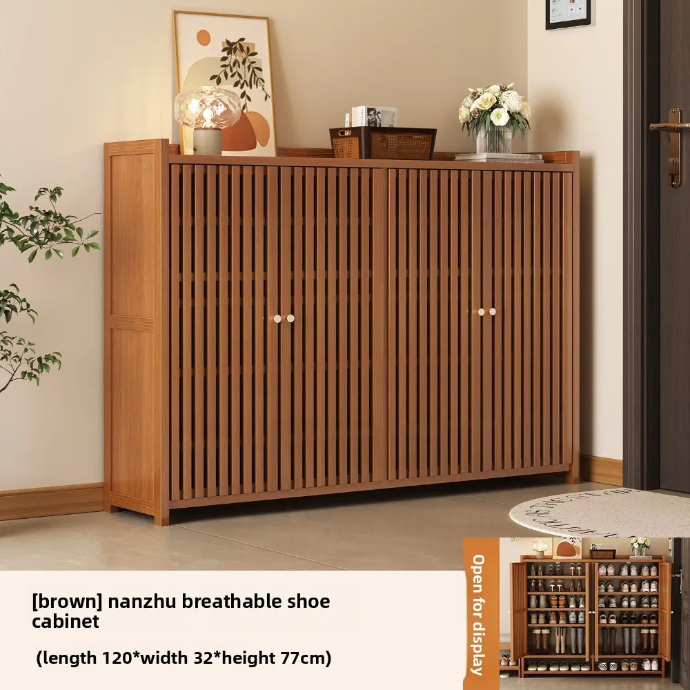 Shoe cabinet entrance household indoor shoe rack multi-layer home storage provincial space dormitory rental house shoe cabinet Oasis Select 4 doors 6 floors 52