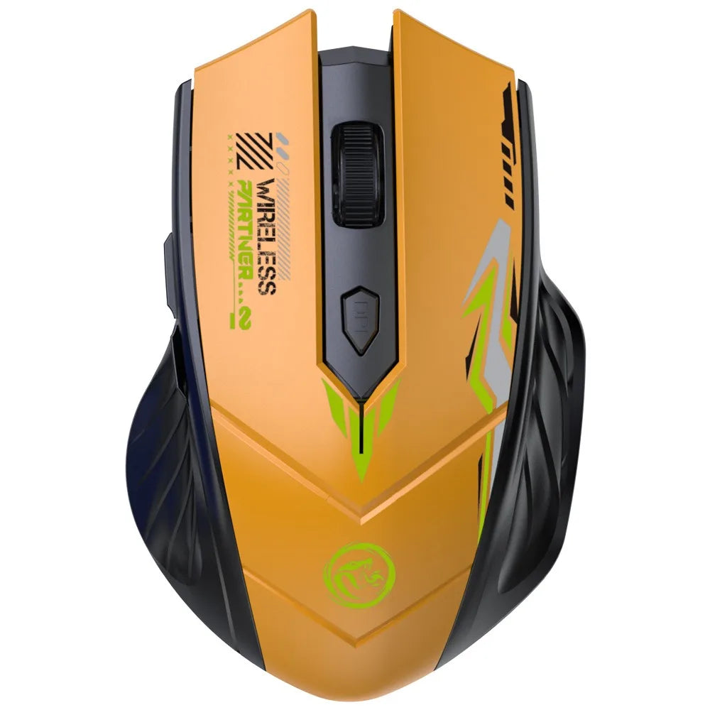 DIXSG Bluetooth 5.2 Dual-Mode Wireless Mouse – 1600 DPI, 6 Button Wireless Mouse Oasis Select YELLOW