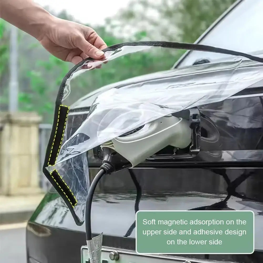 EV Charging Port Rain Cover – Universal Waterproof PVC Shield