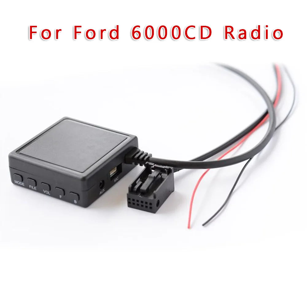 12Pin Car Audio Adapter for Ford 6000CD Radio with AUX USB TF and Microphone Support for Smartphone and Tablet Audio Integration Oasis Select China Mainland