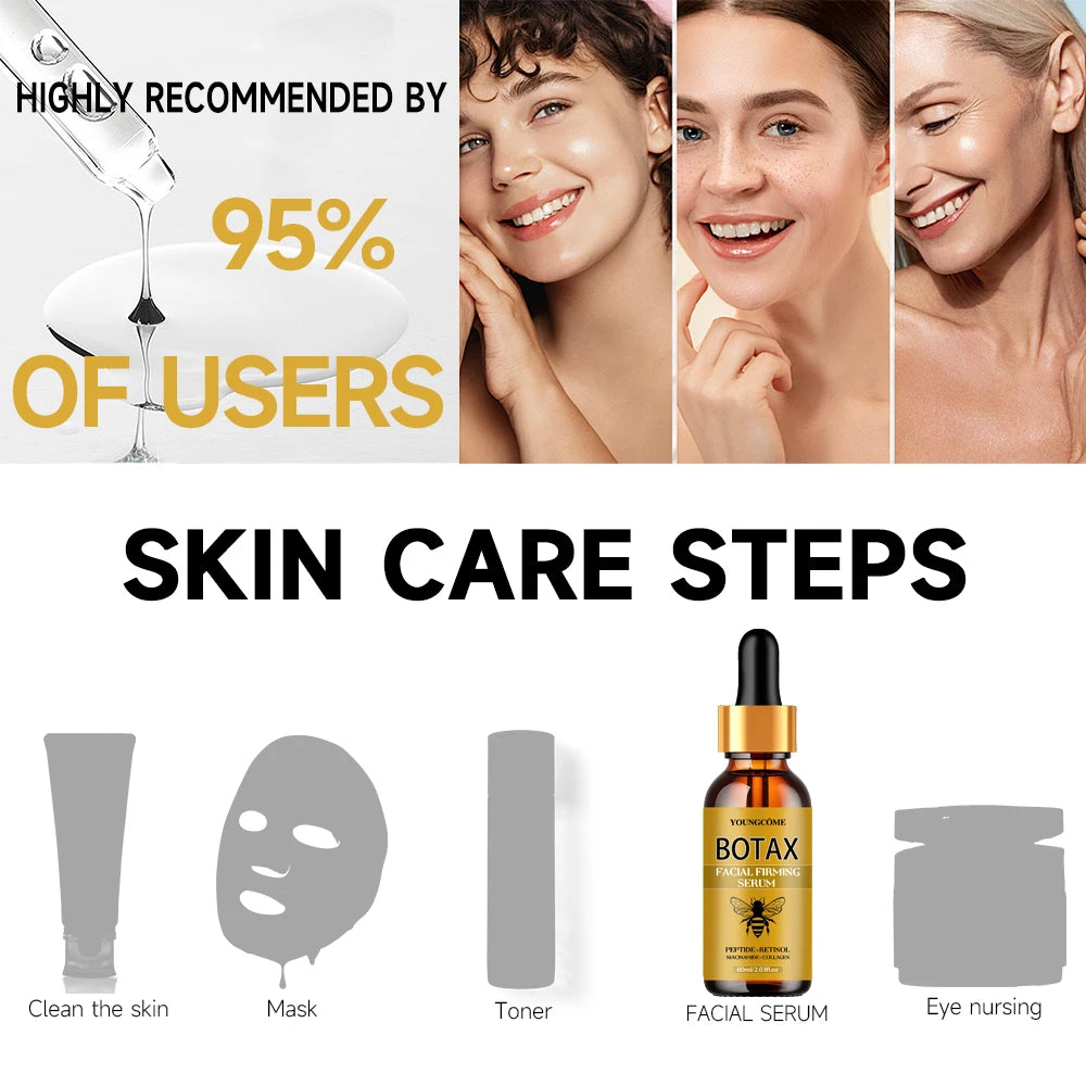 Bee Venom Facial Serum Face Essence Wrinkle Reduction Skin Tightening Natural Collagen Booster Hyaluronic Acid Essence 40/60ml Oasis Select