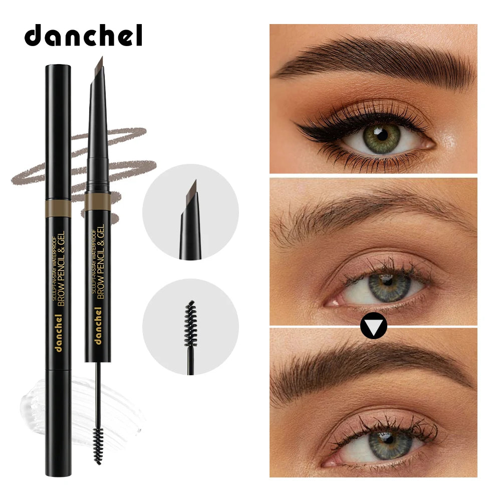 2 IN 1 Waterproof Brow Pencil & Gel Sweat Resistant Long Lasting Eyebrow Makeup Natural Smudge Proof Lifting Eyebrow Cosmeti Oasis Select