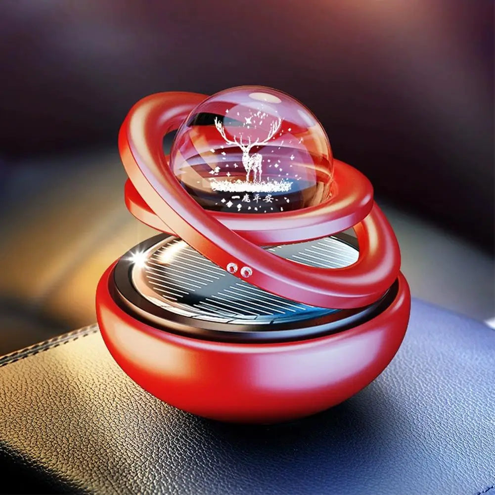 Central control suspended ornament Rotating Car Double Suspended Crystal Ball Aromatherapy Perfume Ornaments Creative Ornaments Oasis Select