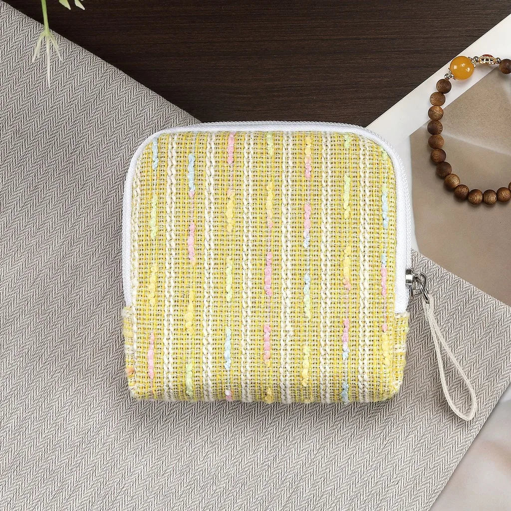 Jewelry Organizer Multiple Compartments High Capacity Travel Jewelry Storage Bag Zipper Delicate Clutch Bag for Women Travel Oasis Select Yellow-12x2.5x12 cm