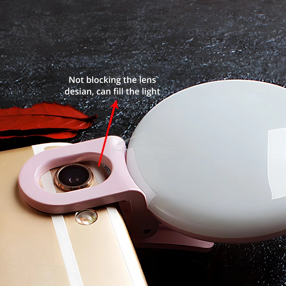 Mini LED Clip-On Phone Fill Light | Selfie & Streaming