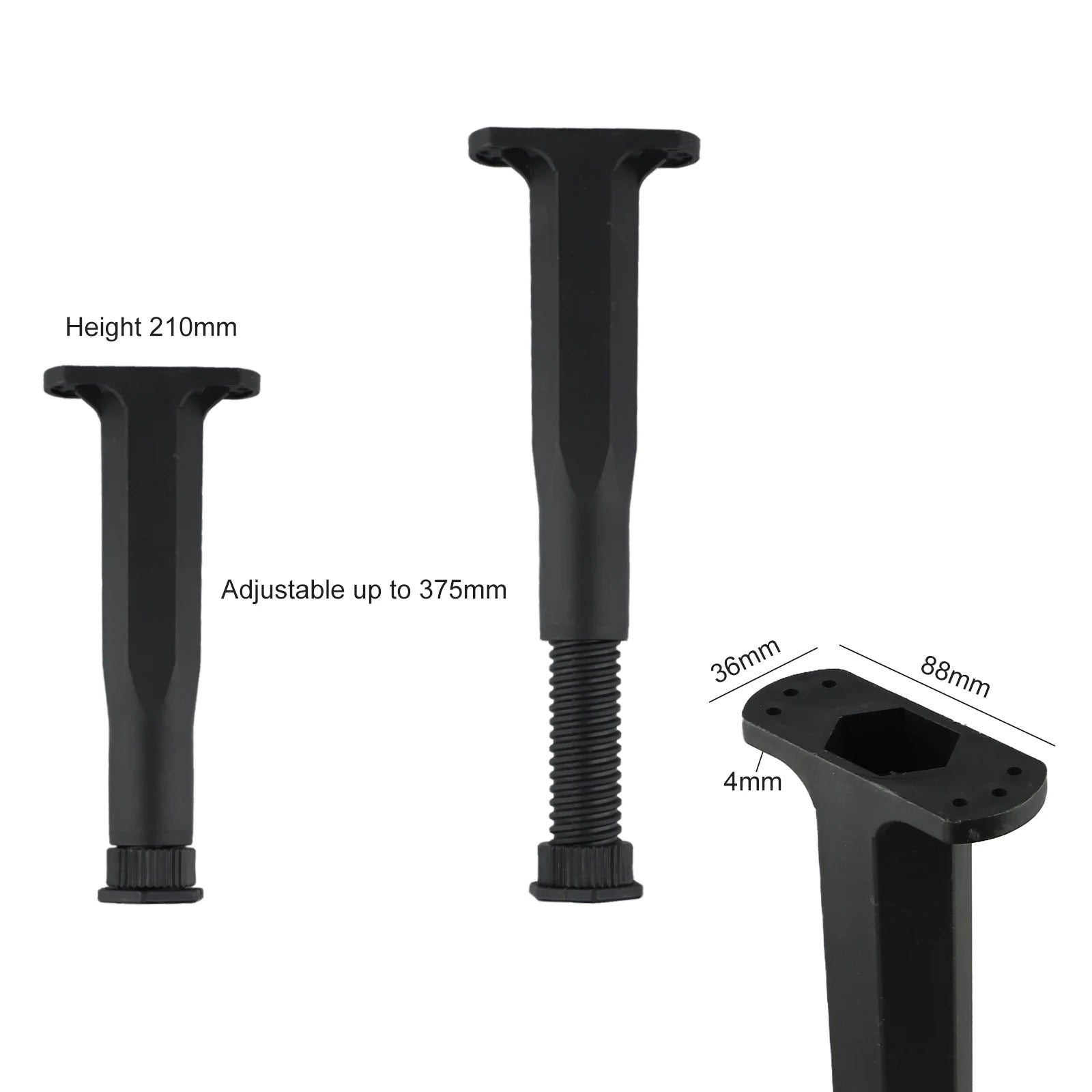 Strengthened Adjustable Plastic Telescopic Furniture Stand Home Improvement DIY Supplies Accessories For Bed Sofa Support Oasis Select