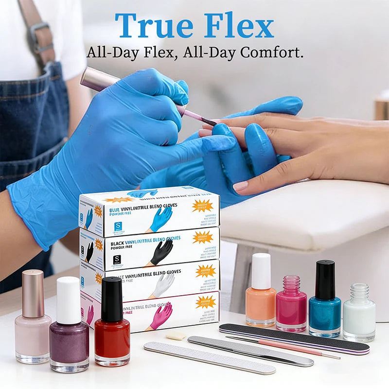 100PCS Disposable Nitrile Gloves Food Contact Thick Durable Suitable Strong Elasticity Gloves For Kitchen Garden Tattoo Beauty Oasis Select