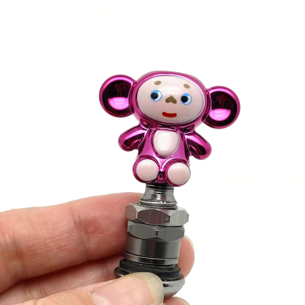 Tire Valve Stem Cap Cute Cartoon Monkey Tire Valve Stem Cover for Bikes Corrosion-Resistant Tire Cap Cover for Cars Motorcycle Oasis Select