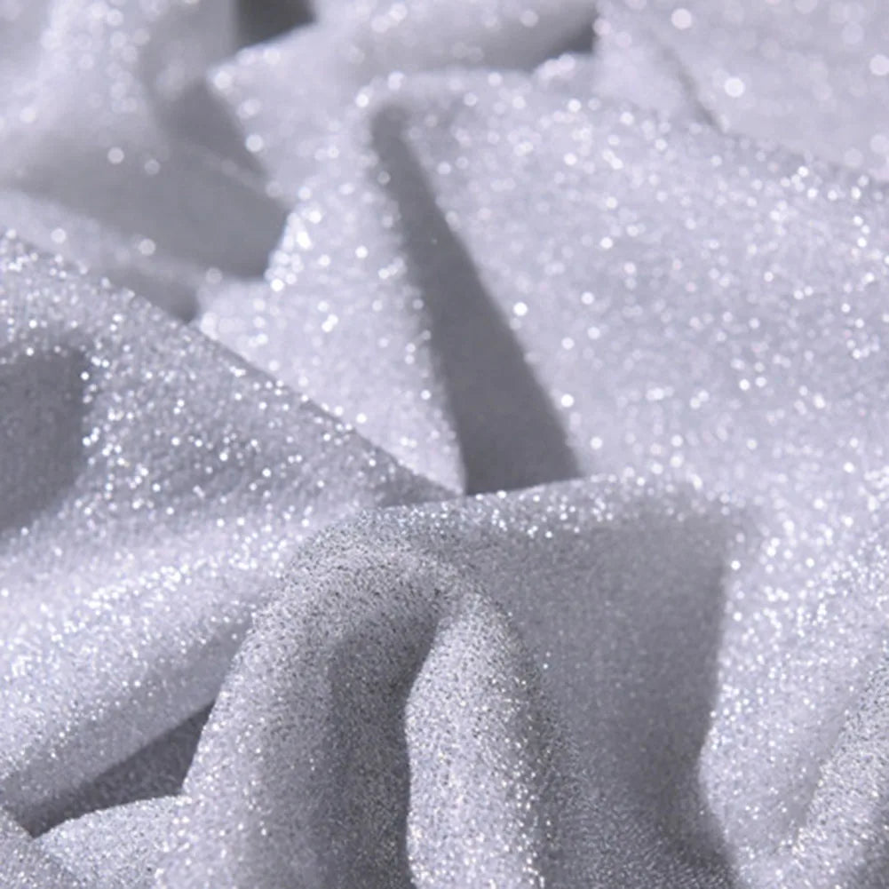 Starry Shiny Glitter Fabric 1.5x1.5m for DIY Projects Sewing Crafts Wedding Backdrops Dolls and Curtain Making Oasis Select B