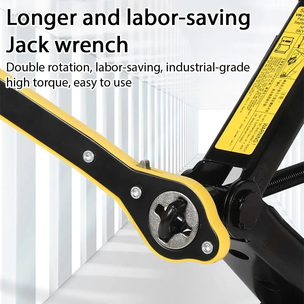Heavy Duty Ratchet Jack Wrench – Extended Handle Scissor Jack