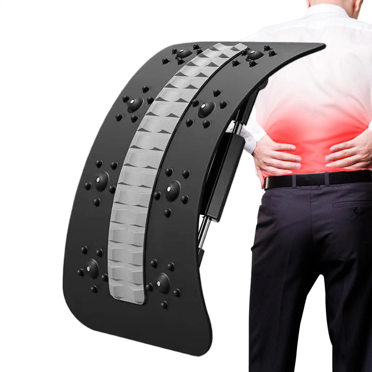 Back Stretcher Waist Support Relieving Board Adjustable Back Stretcher Massager Back Stretcher forBack Pain Relief Cracker Board Oasis Select