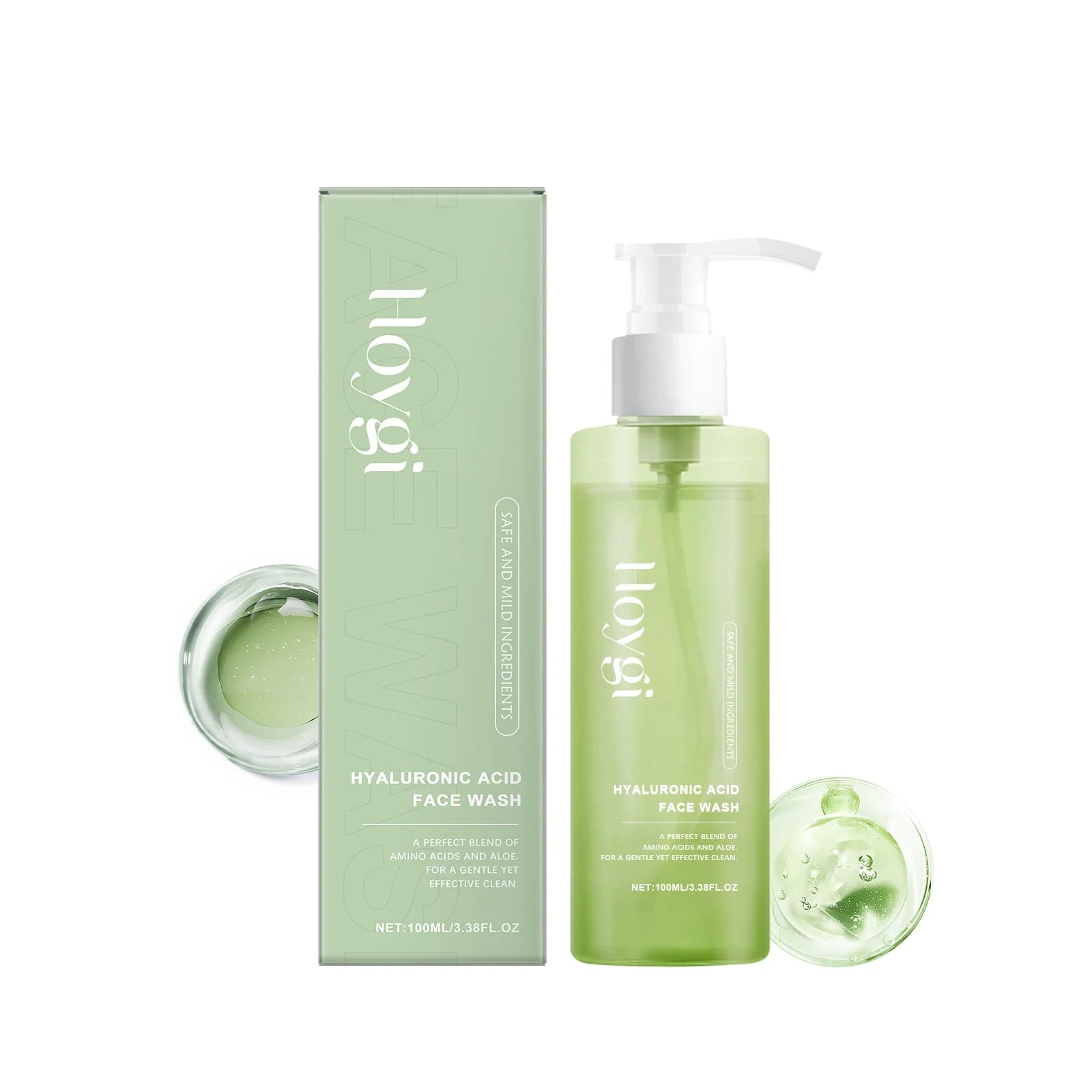 Hoygi Hyaluronic Acid Face Wash Powerful Cleaning Gentle Exfoliation Improve Skin Radiance Moisturizing Refreshing Cleansing Gel Oasis Select 100ml