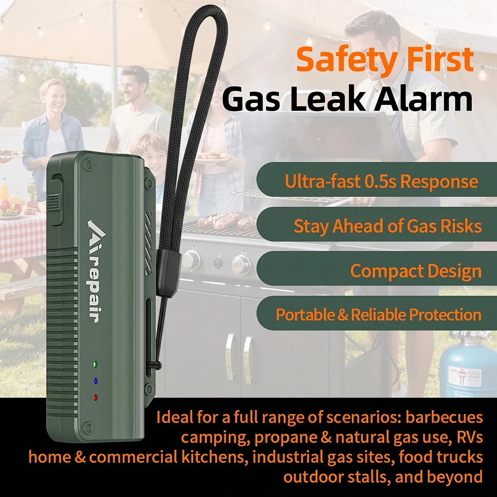 Portable Gas Detector Leak Tester for Methane LPG CO with High Sensitivity Sensor Instant Alarm 50-1000ppm Detection Range Oasis Select