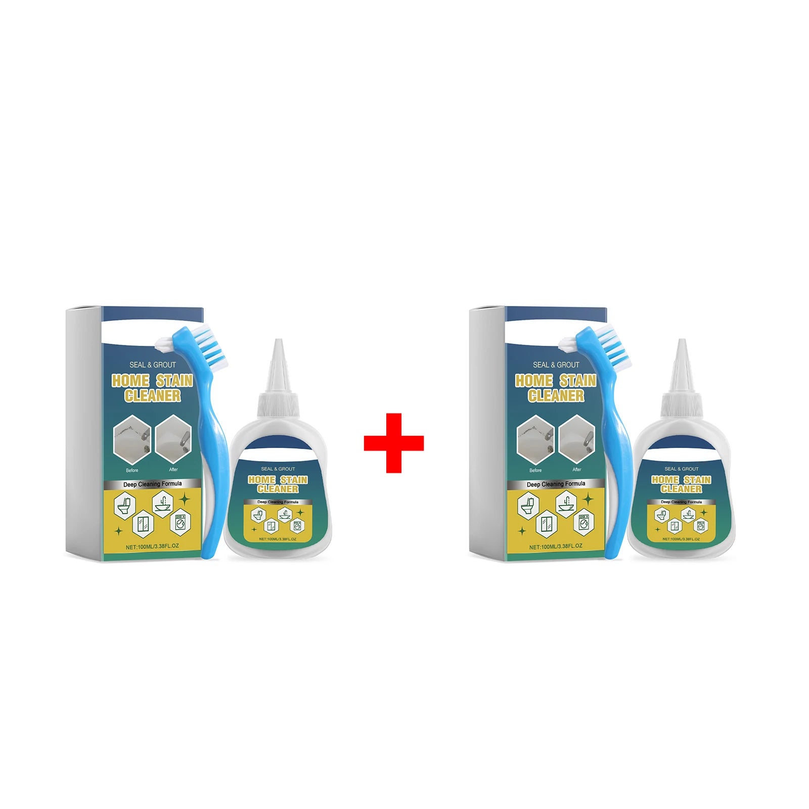 Home Stain Cleaner Remove Stain Multipurpose Household Decontamination Cleaning Gel for Sealing Ring Gap Mold Stains Cleansing Oasis Select 2pcs