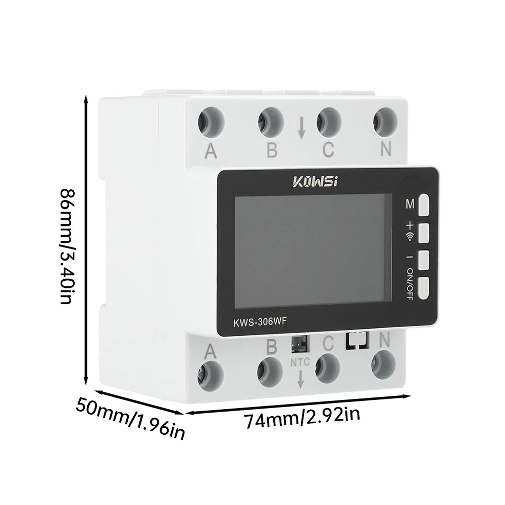 KWS-306 Digital Watt-Hour Meters Electricity Meter Smart Life Three-phase Four Wire Guide Rail Meter Energy Meter Power Meter AC Oasis Select