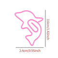 30pcs Colorful Dolphin Bookmark Paper Clips Cute Animal School Office Supply Metal Gift Stationery Decorative Photo Lovely Oasis Select Pink-30pcs