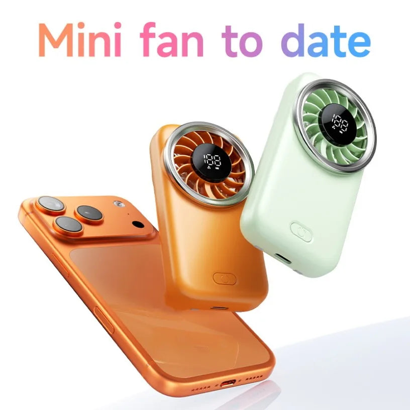Mini Handheld Turbo Fan 100 Speed Portable USB Rechargeable with LED Digital Display 80000RPM Pocket Fan for Outdoor Travel Oasis Select