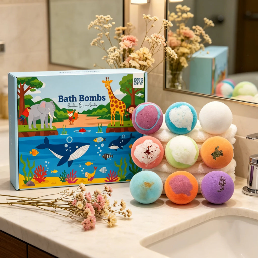 Kids Bath Bombs with Surprise Toys – 12pc Moisturizing Set Kids Bath Bomb Set Oasis Select