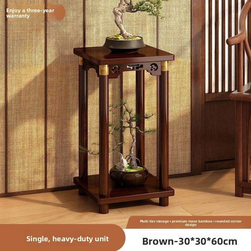 Flower table household living room multi-layer shelf entry door fish tank placed balcony outdoor movable plant flower pot rack Oasis Select Second floor H