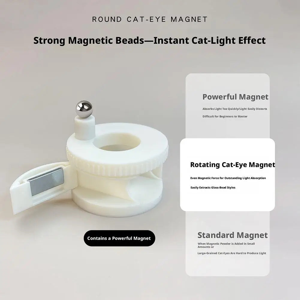 Cat Eye Nail Magnet Tool – Wide Light & Rotating Multi-Effect Nail Art Magnet Tool Oasis Select